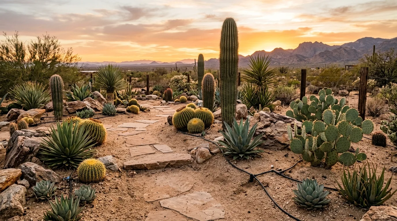 Rock-Based Xeriscape Border